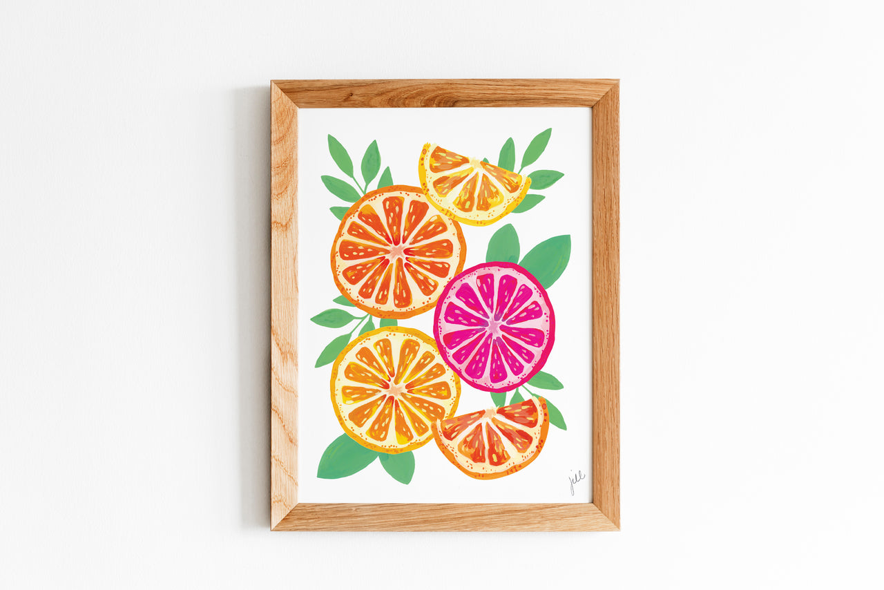 Oranges on White Print by Gert & Co