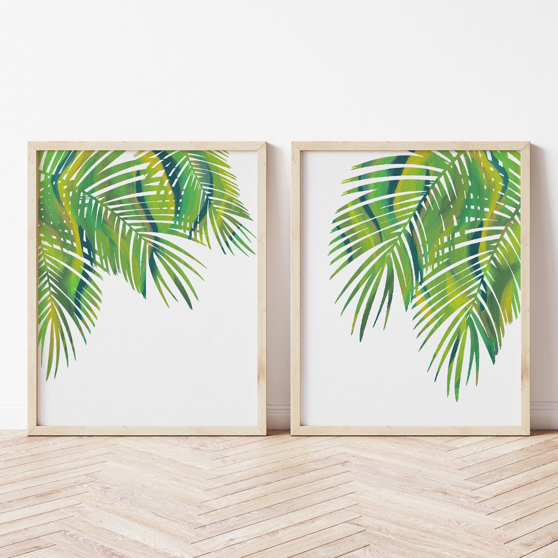 palm leaf art print set by gert and co