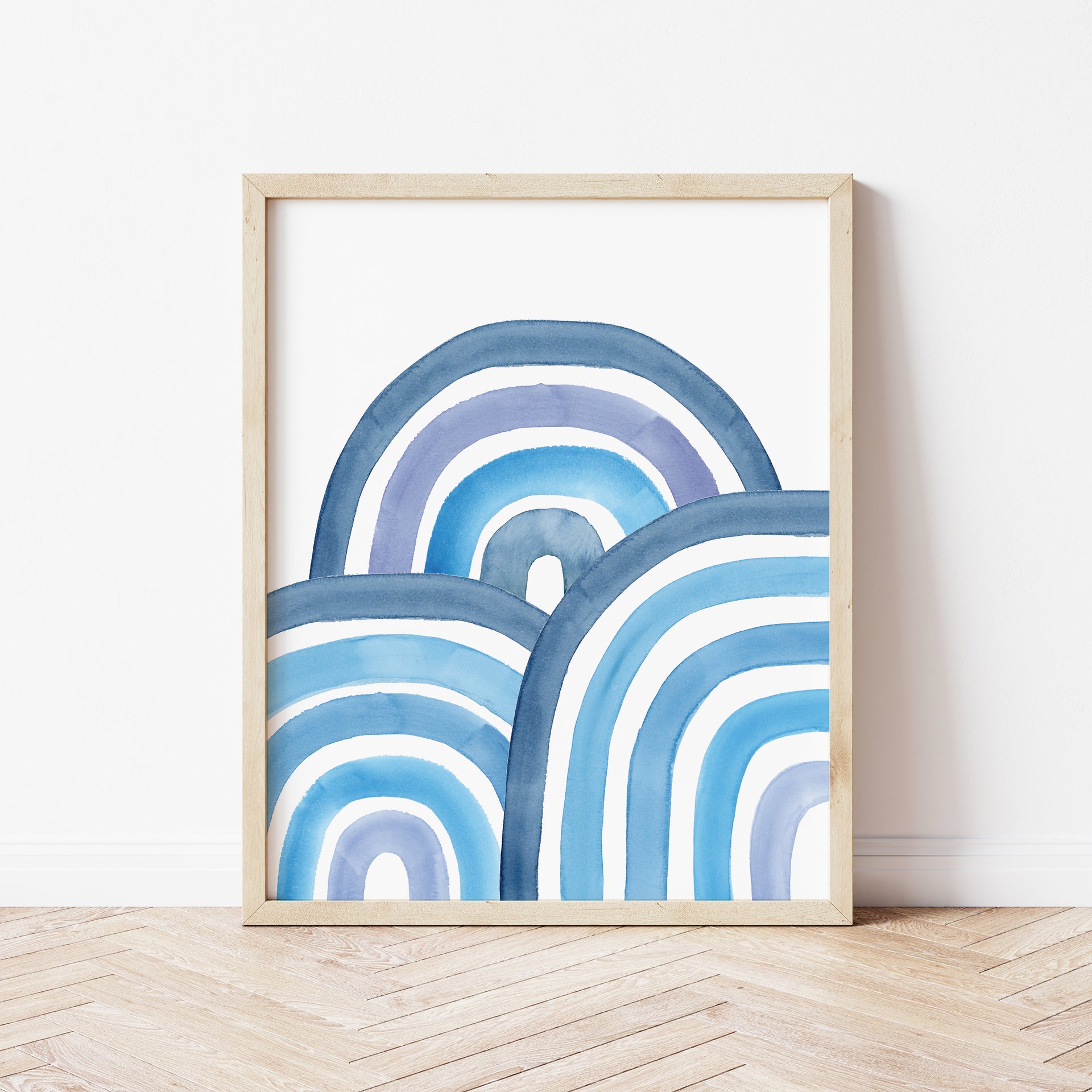 Blue Watercolor Arches Art Print by Gert & Co