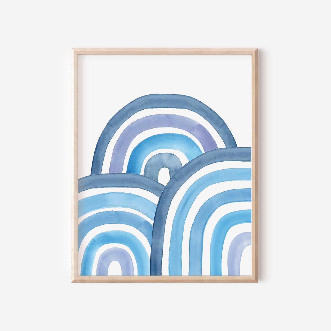 Blue Watercolor Arches Art Print by Gert & Co