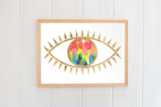 Rainbow Evil Eye Print by Gert & Co