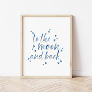 "To the moon and back" Art Print by Gert & Co