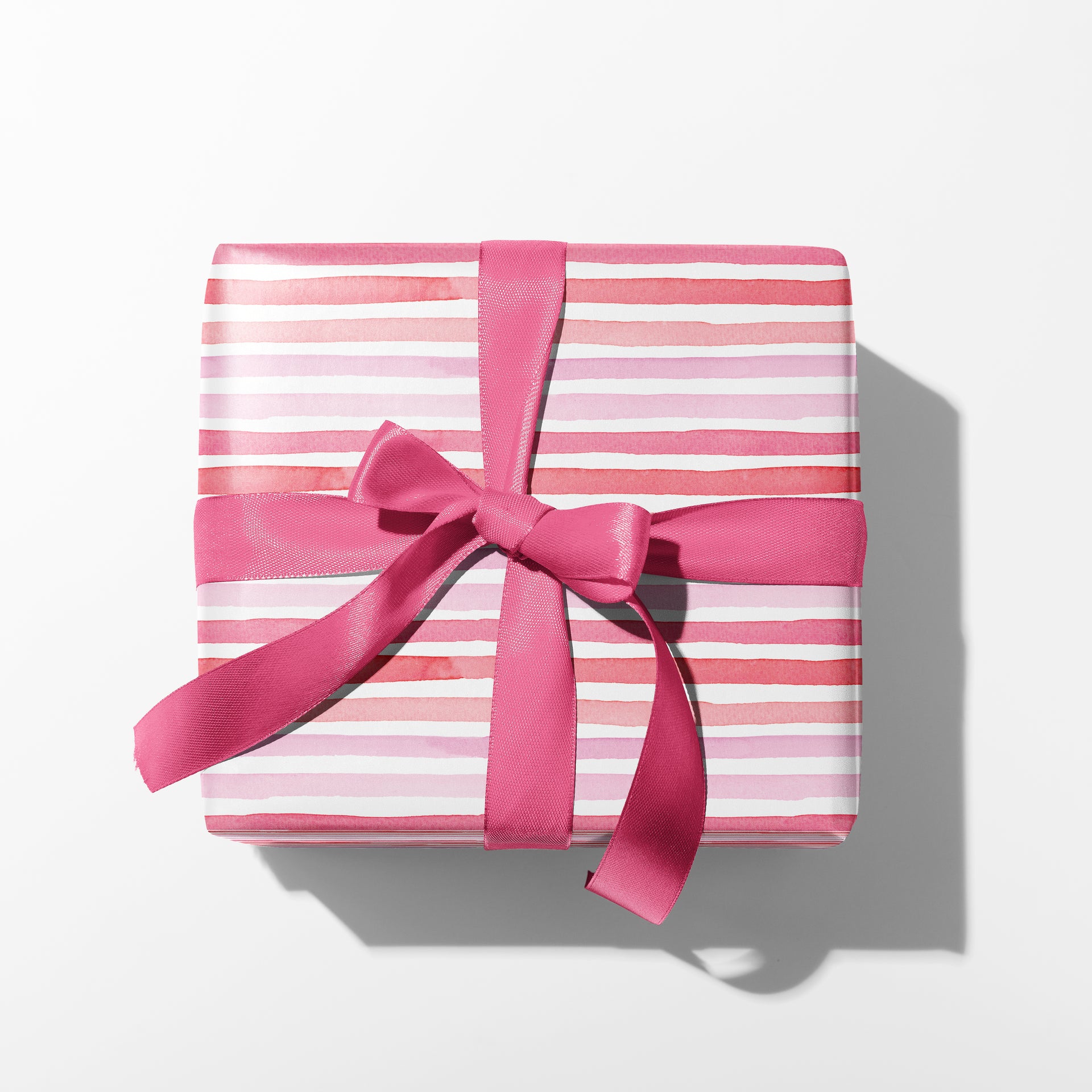 Pink Watercolor Stripes Gift Wrap