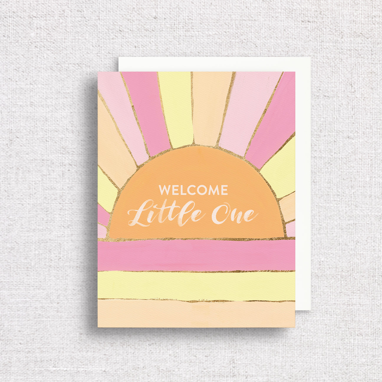 welcome little one retro sun greeting card by Gert & Co