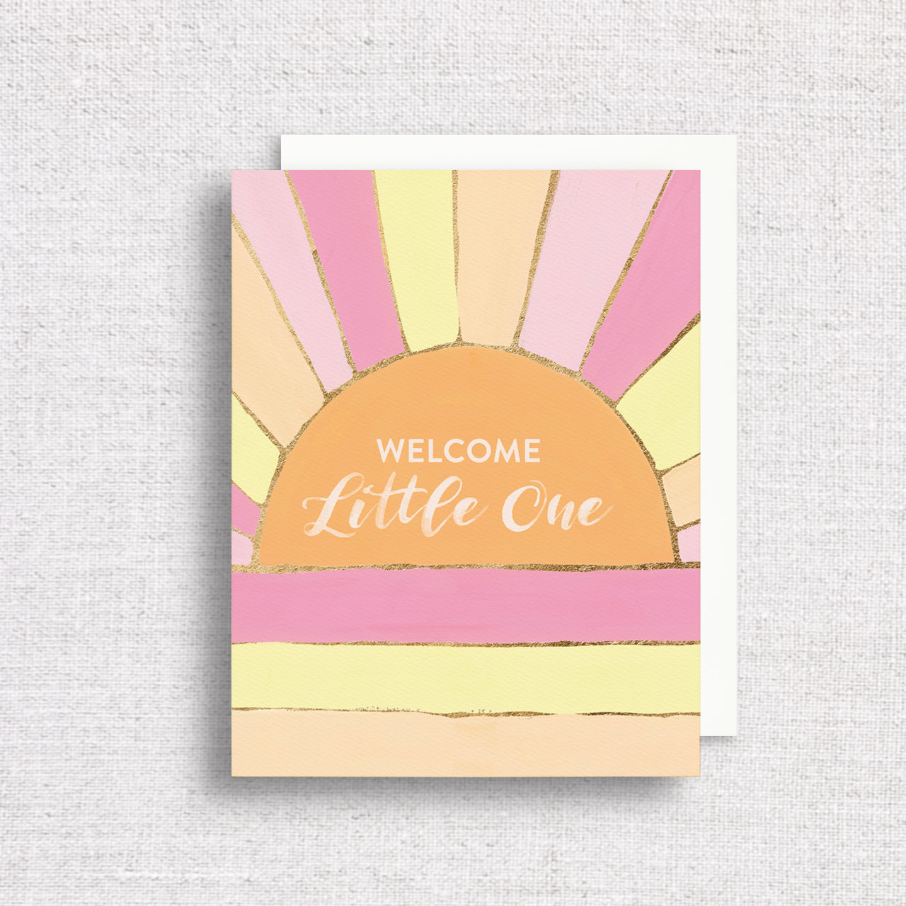 welcome little one retro sun greeting card by Gert & Co