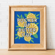 Pucker Up Butter Cup Lemon Print by Gert & Co